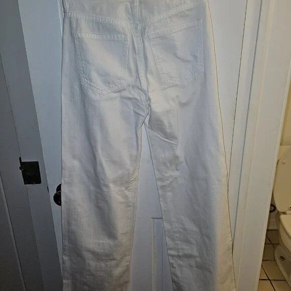 Banana Republic Banana Republic White High Rise Wide Leg Jeans Size 26" / US 2 / IT 38 - 3 Thumbnail