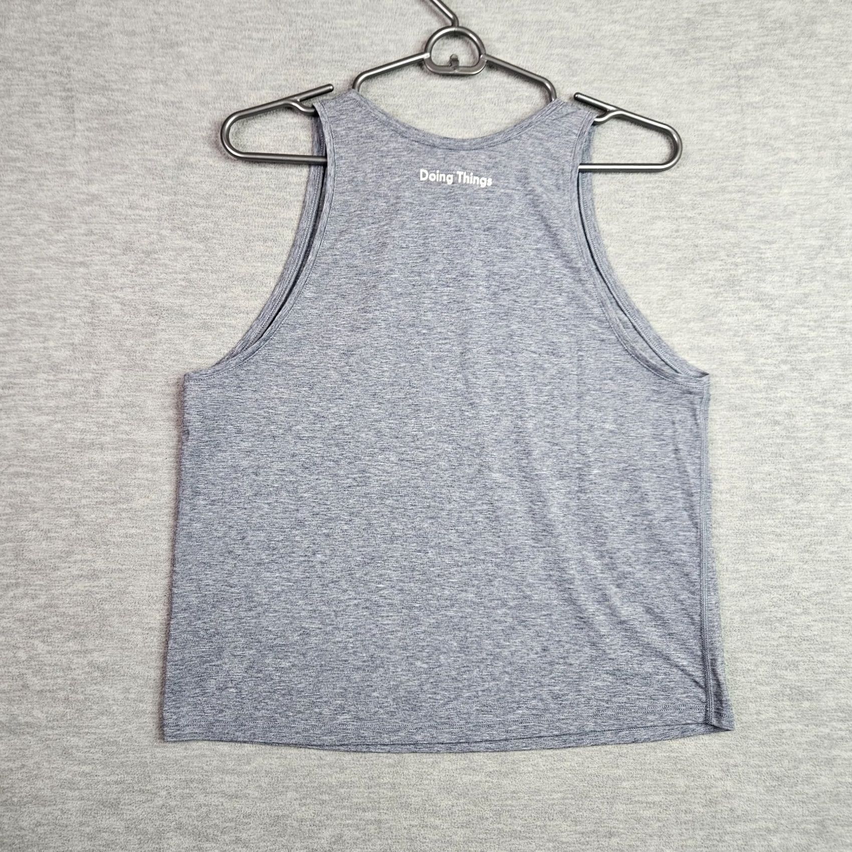 Outdoor Voices Outdoor Voices Women's Tank Top Gray Medium Athletic Sleeveless Racerback V-Neck Casual Activewear Shirt For Work Out Yoga Athletic Wear Size M / US 6-8 / IT 42-44 - 2 Thumbnail
