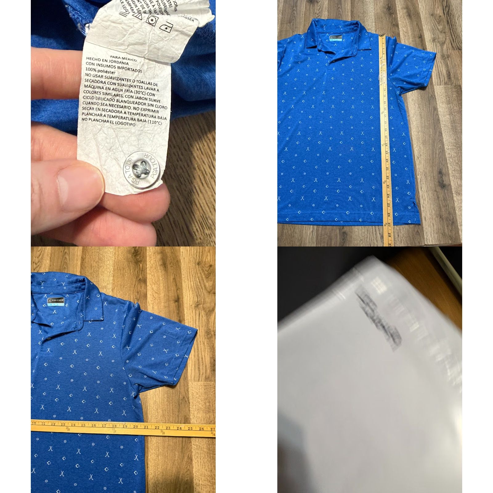 PGA Tour PGA TOUR Polo Men's Large Blue Short Sleeve Casual Shirt Size US L / EU 52-54 / 3 - 8 Thumbnail