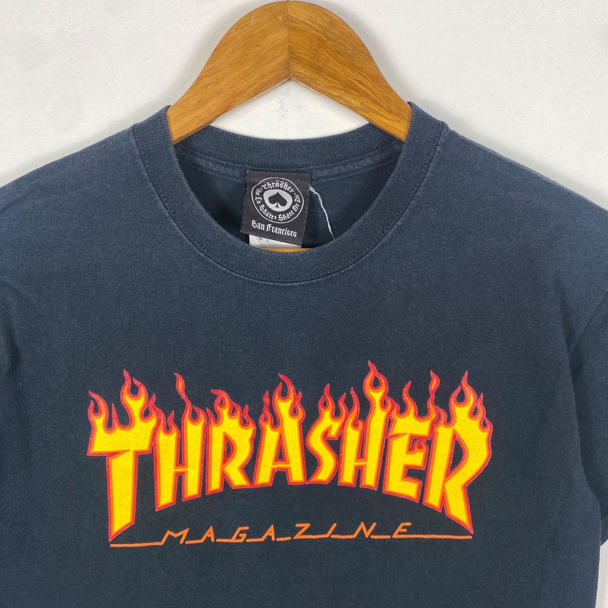 Thrasher Vintage 00s THRASHER MAGAZINE Flame Logo Graphic Tee Shirt Size US S / EU 44-46 / 1 - 2 Thumbnail