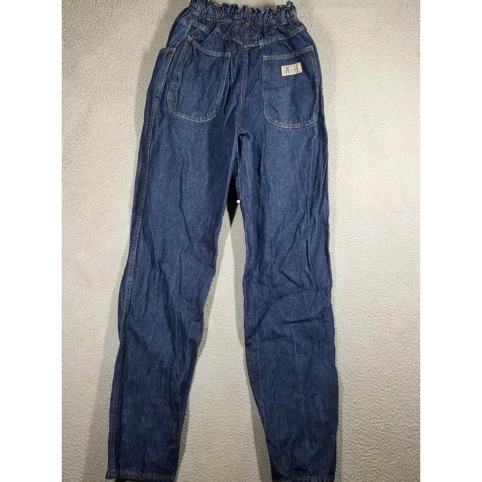 Vintage Ginger Blu Mom Jeans Women’s 26X36 High Waisted Vintage 80s Festival 26" Waist Denim Blue Size 36" / US 14 / IT 50 - 6 Thumbnail
