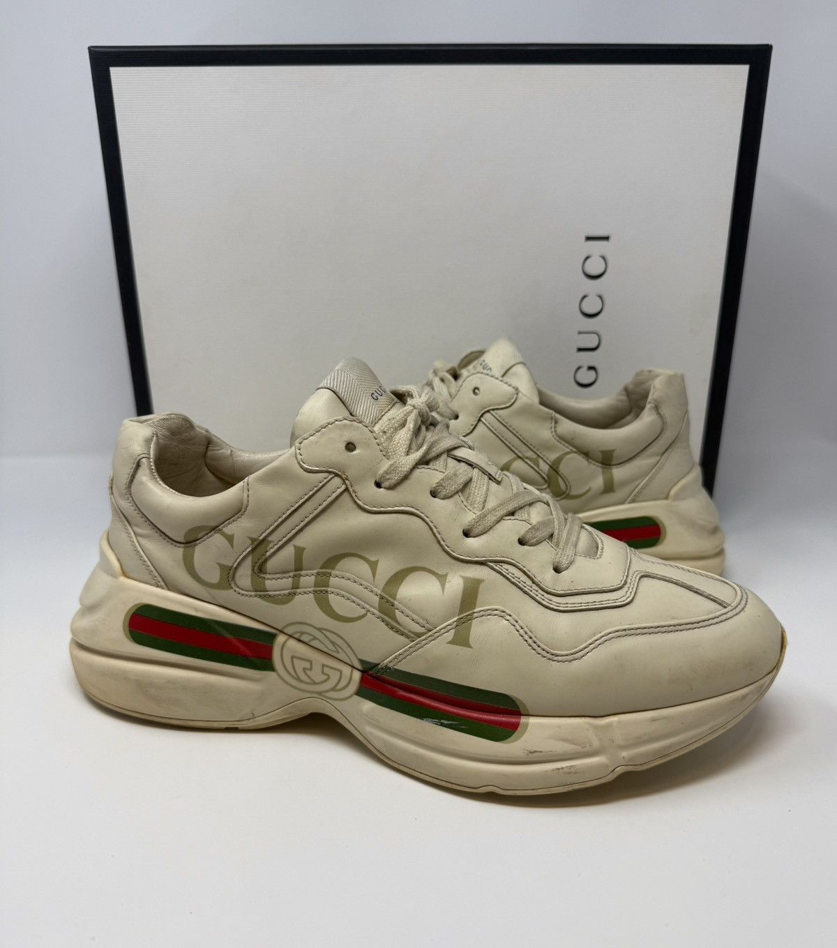 Gucci Gucci Rhyton Logo Leather Sneaker Size US 9 / EU 42 - 1 Thumbnail