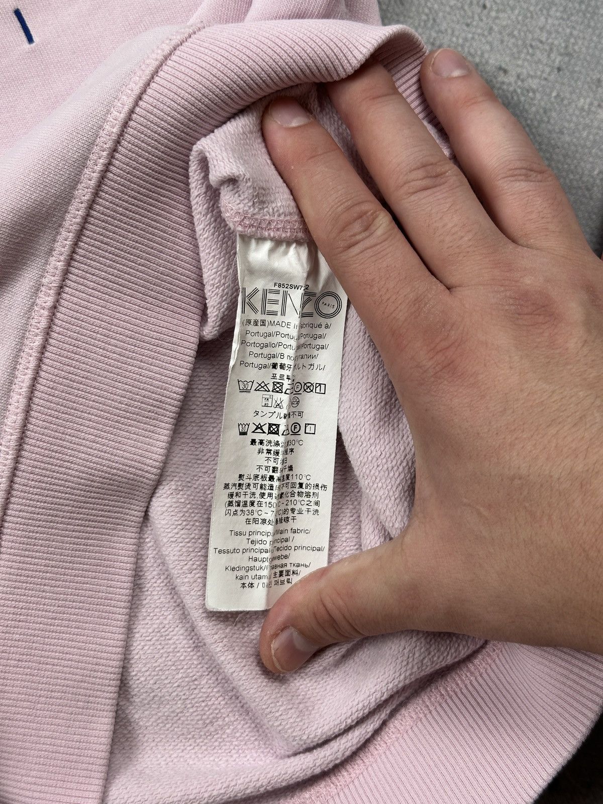 Kenzo Vintage Kenzo Paris Pastel Pink Sweatshirt With Floral Logo Size S / US 4 / IT 40 - 7 Thumbnail