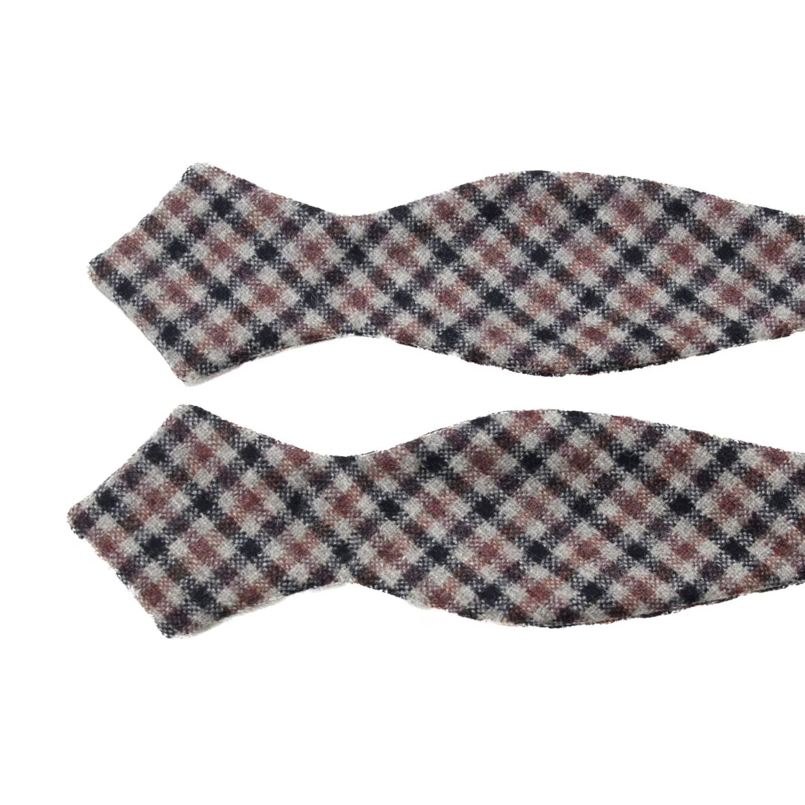Suitsupply SUITSUPPLY Check Pink Bow Tie Men's ONE SIZE Wool Silk Adjustable Formal Tied Size ONE SIZE - 2 Thumbnail