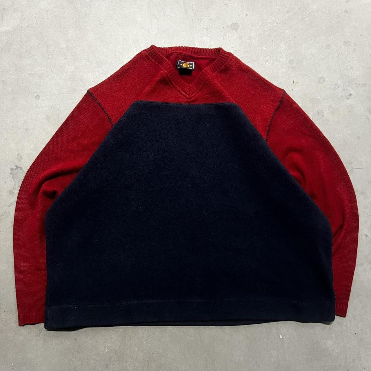 Vintage Crazy Vintage Y2K/2000s Blank Blue and Red Vintage Winter Essential Sweater! Size US XL / EU 56 / 4 - 1 Thumbnail