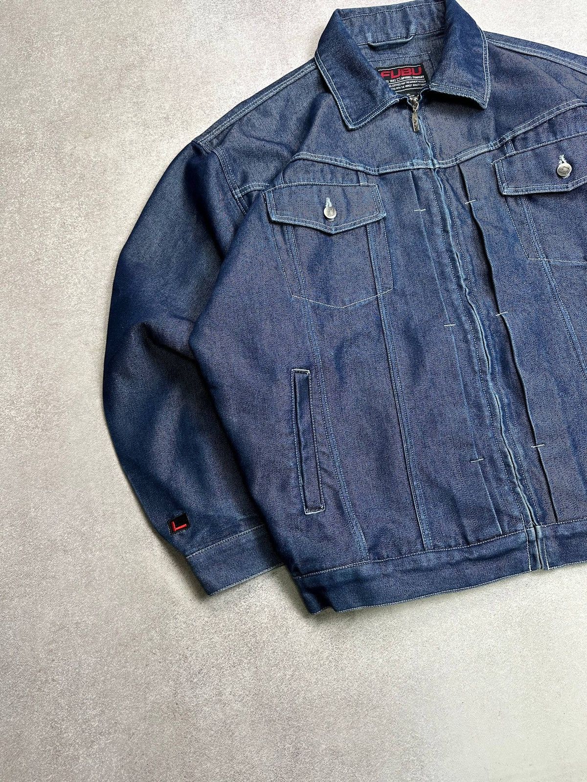 Fubu Vintage 90s Fubu JNCO Style Raw Denim Jacket XL Size US XL / EU 56 / 4 - 2 Thumbnail