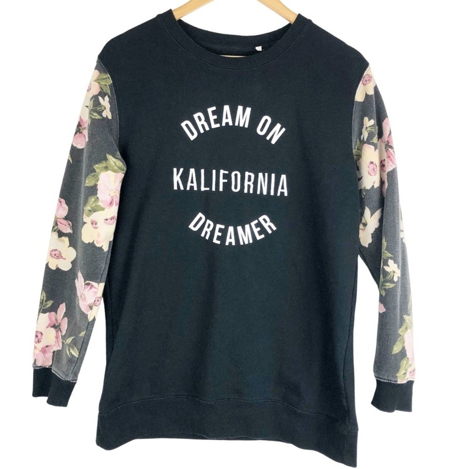 Kendall And Kylie Kendall & Kylie Women’s Dream On Pullover Floral Sweatshirt Size M / US 6-8 / IT 42-44 - 3 Thumbnail