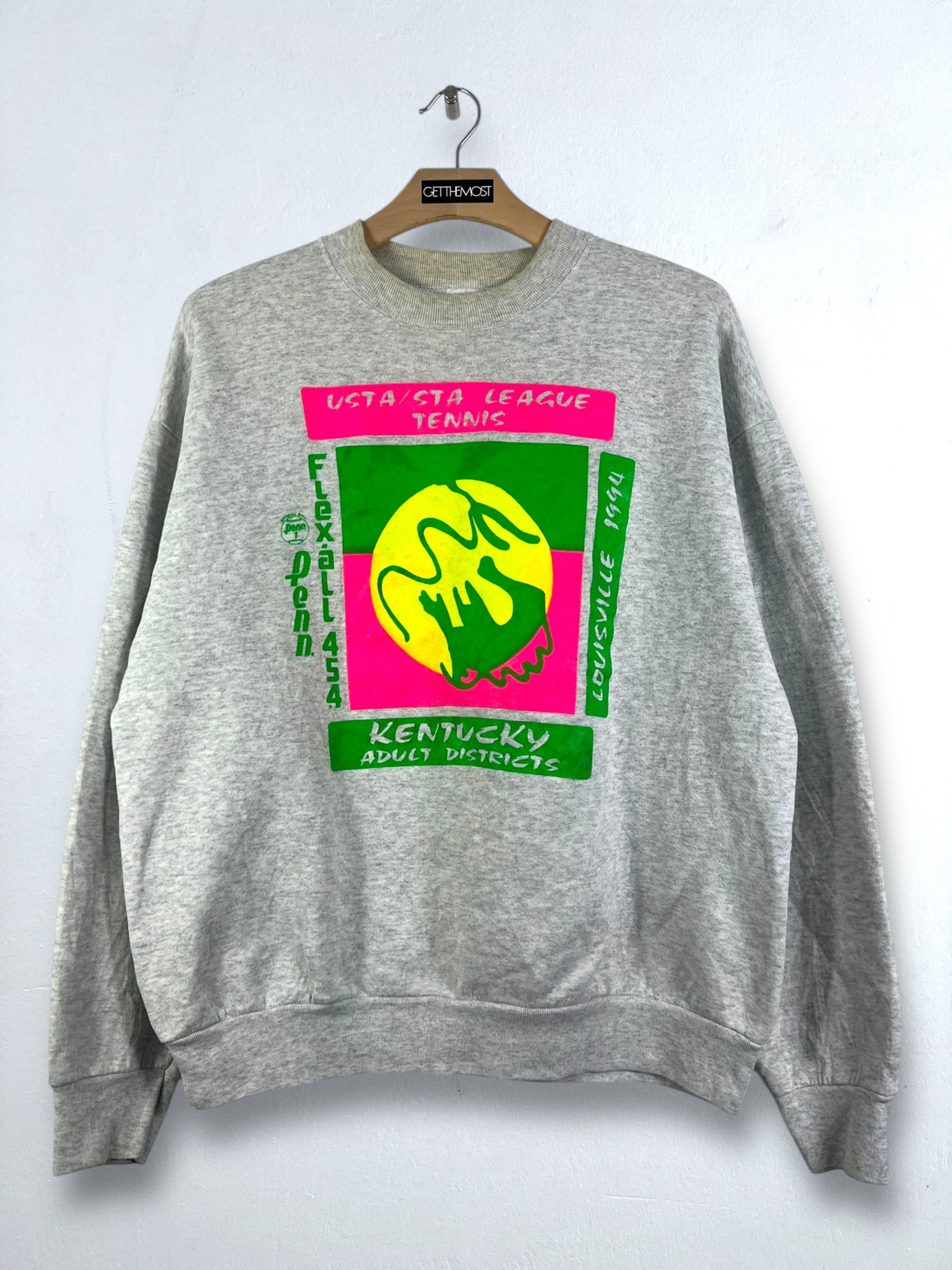Vintage No.4909 Vintage 90s US Tennis League Promo Sweatshirt (XL) Size US XL / EU 56 / 4 - 1 Thumbnail