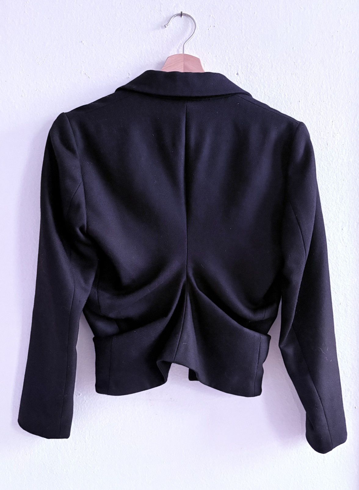 John Galliano John Galliano Black Cropped Tailored Jacket Back Detail Size XS / US 0-2 / IT 36-38 - 2 Thumbnail