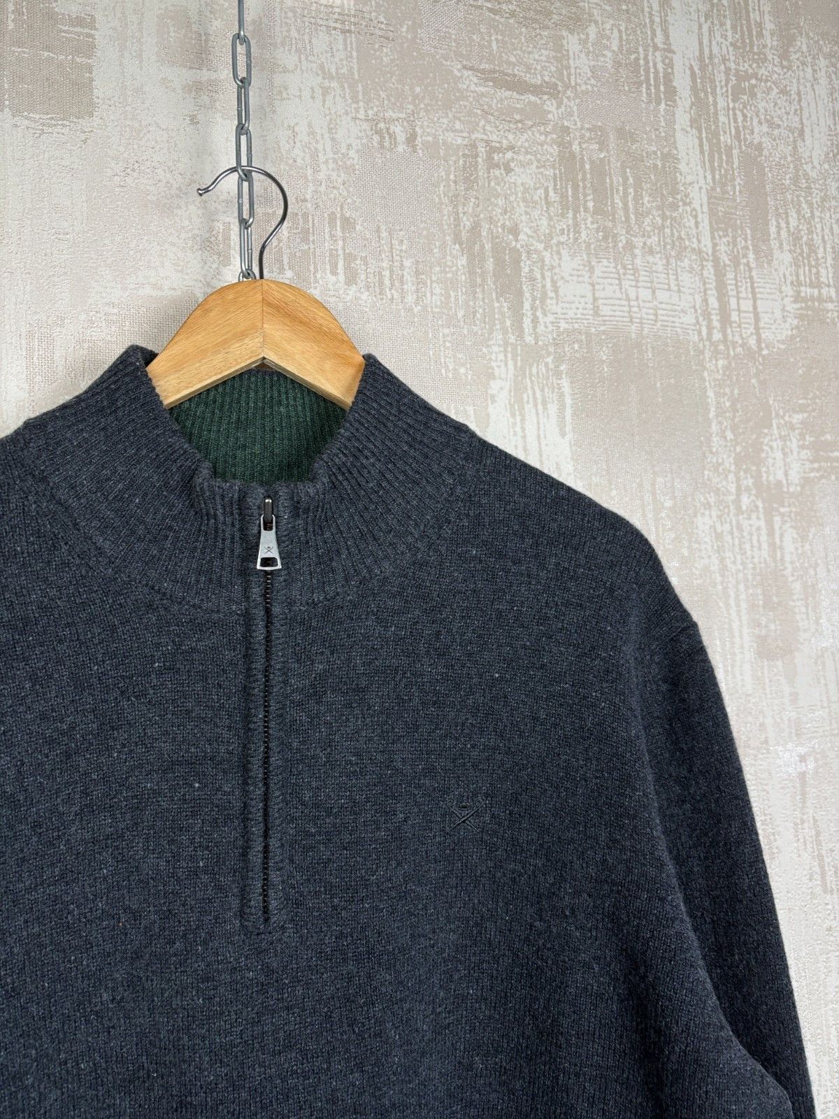 Hackett Hackett London Lambswool Pullover 1/4 Zip Sweater Elbow Pads Size US XL / EU 56 / 4 - 5 Thumbnail