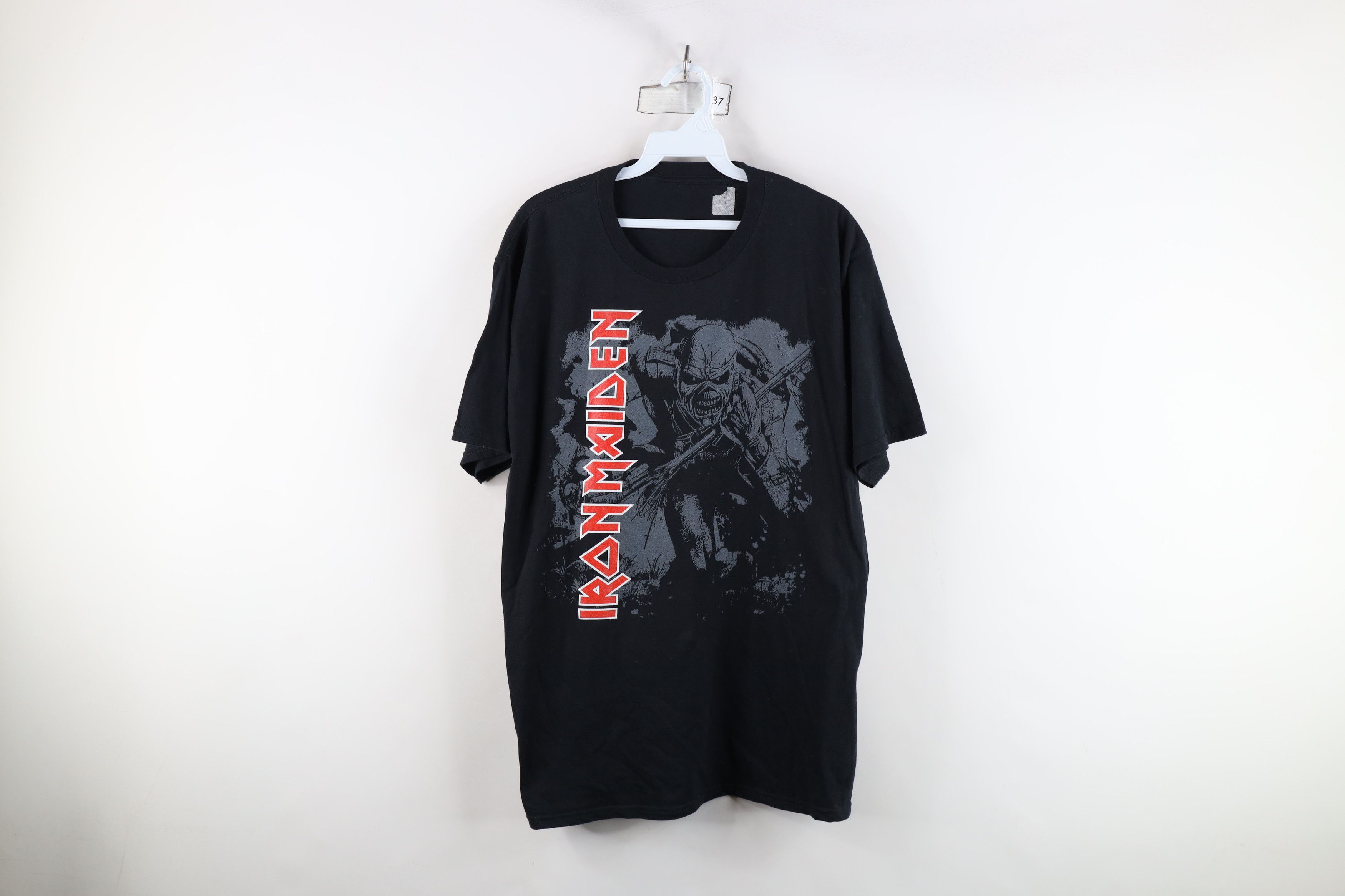 Vintage Retro Spell Out Iron Maiden Band Short Sleeve T-Shirt Black Size US L / EU 52-54 / 3 - 1 Thumbnail