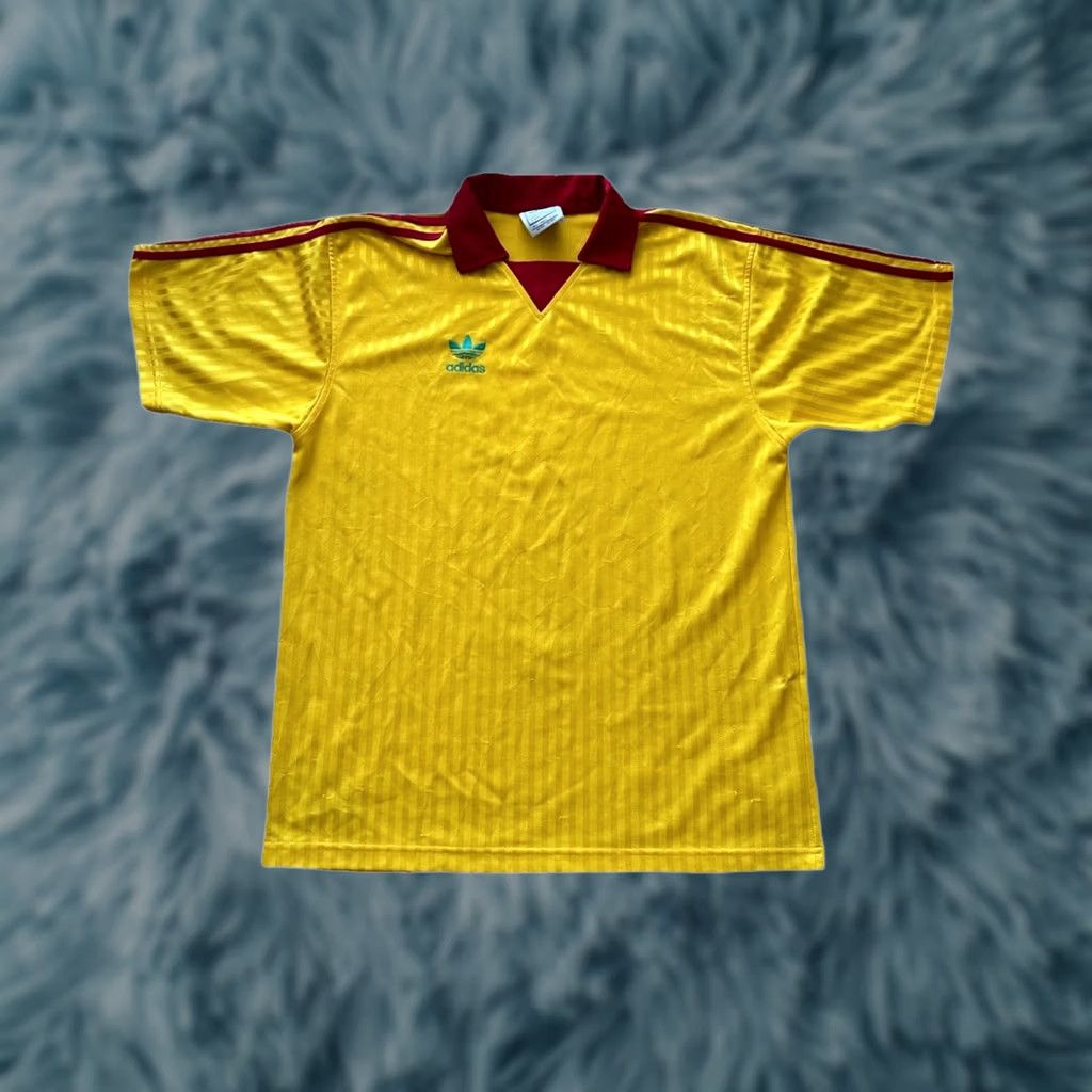 Adidas VTG 80s Adidas Trefoil Soccer Jersey Mens L Yellow Shirt Football Shirt Size US L / EU 52-54 / 3 - 1 Thumbnail