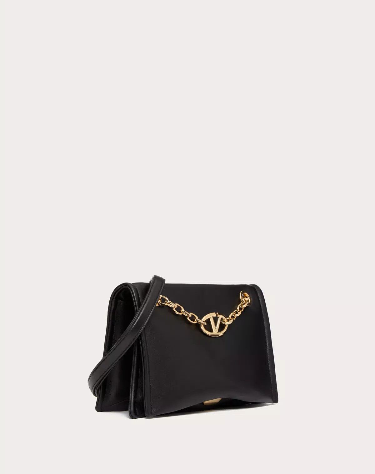 Valentino oc11z0725 Size:OS/Nappa Shoulder Bag With Chain in Black Size ONE SIZE - 2 Thumbnail