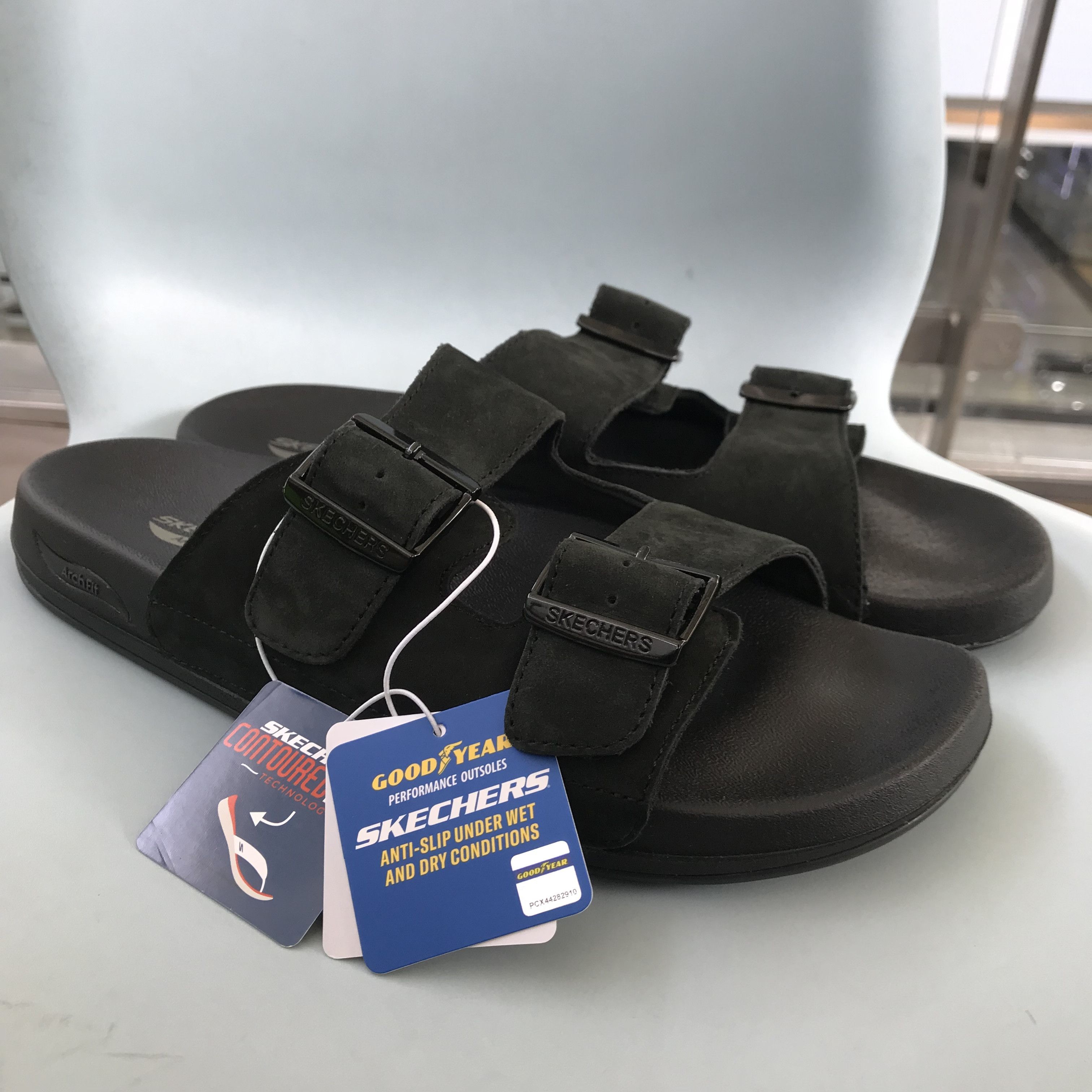 SKECHERS Skechers archfit sandals slipper black Suede arizona 2 Size US 11.5 / EU 44-45 - 7 Thumbnail