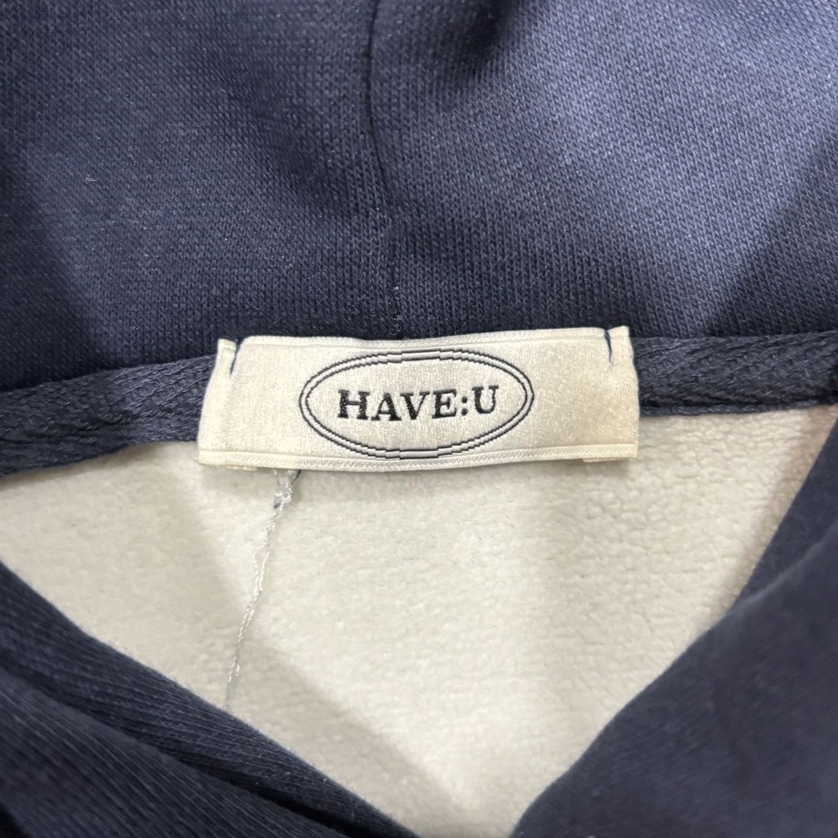 Other Womens L Cropped Hoodie Navy Blue Fleece Lined Cozy Size L / US 10 / IT 46 - 5 Thumbnail