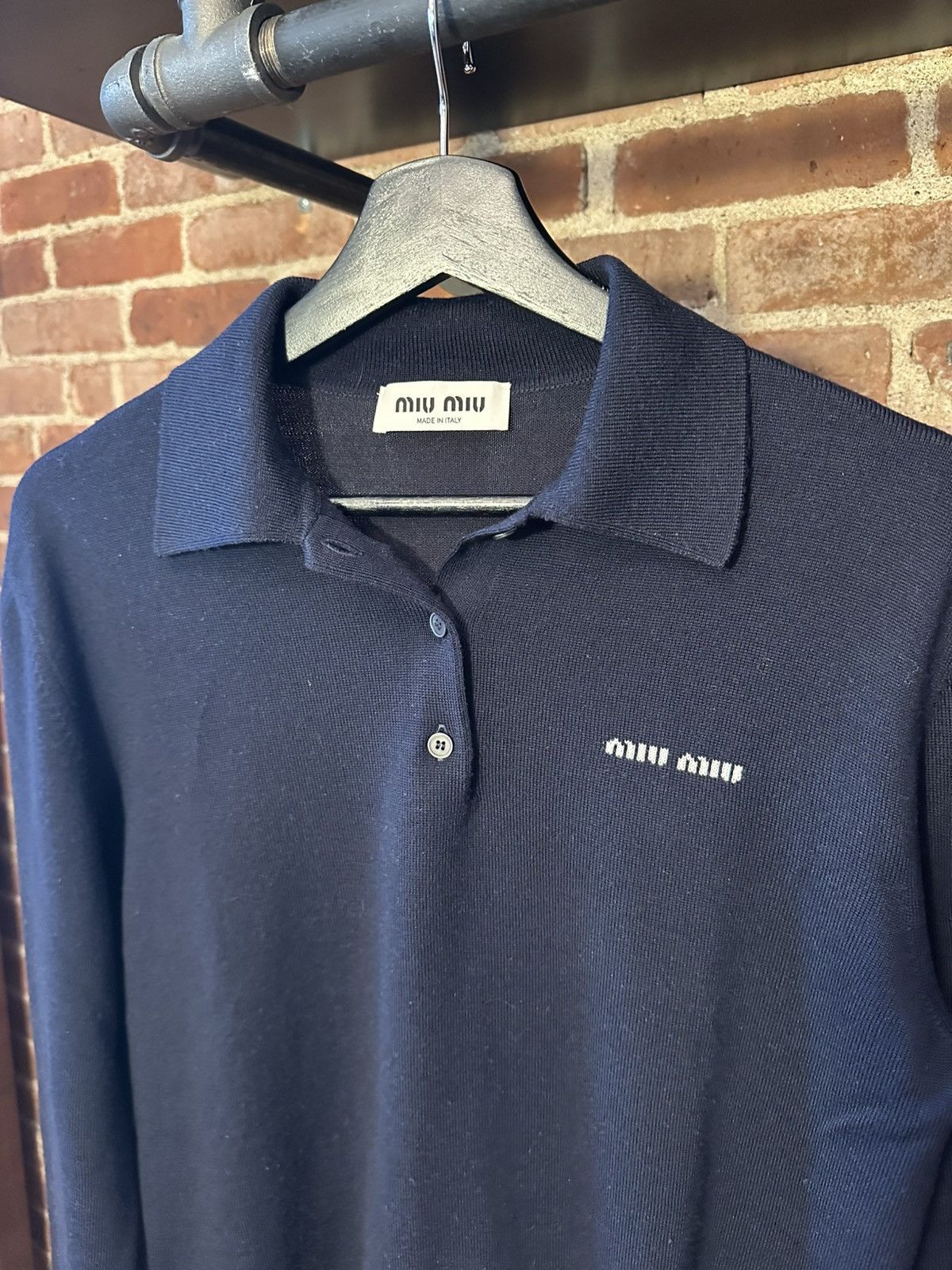 Miu Miu FW/24 Wool Knit Polo Shirt Size US S / EU 44-46 / 1 - 4 Thumbnail