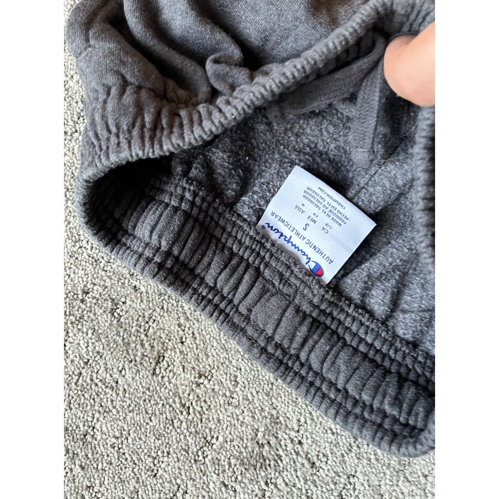 Champion Champion Sweatpants Men's Small Authentic Straight Pocket Logo Gray Cotton Soli Size US 29 - 5 Thumbnail