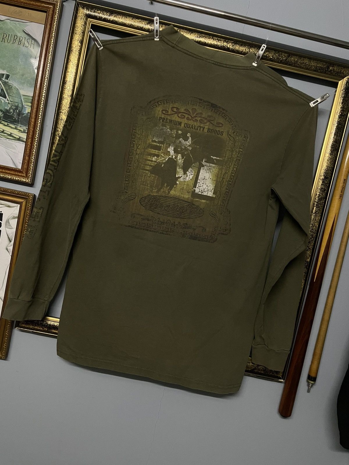 Designer × Vintage × Wrangler Vintage 90s Designer Wrangler Bull Fighting Faded Longsleeve Size US M / EU 48-50 / 2 - 3 Thumbnail