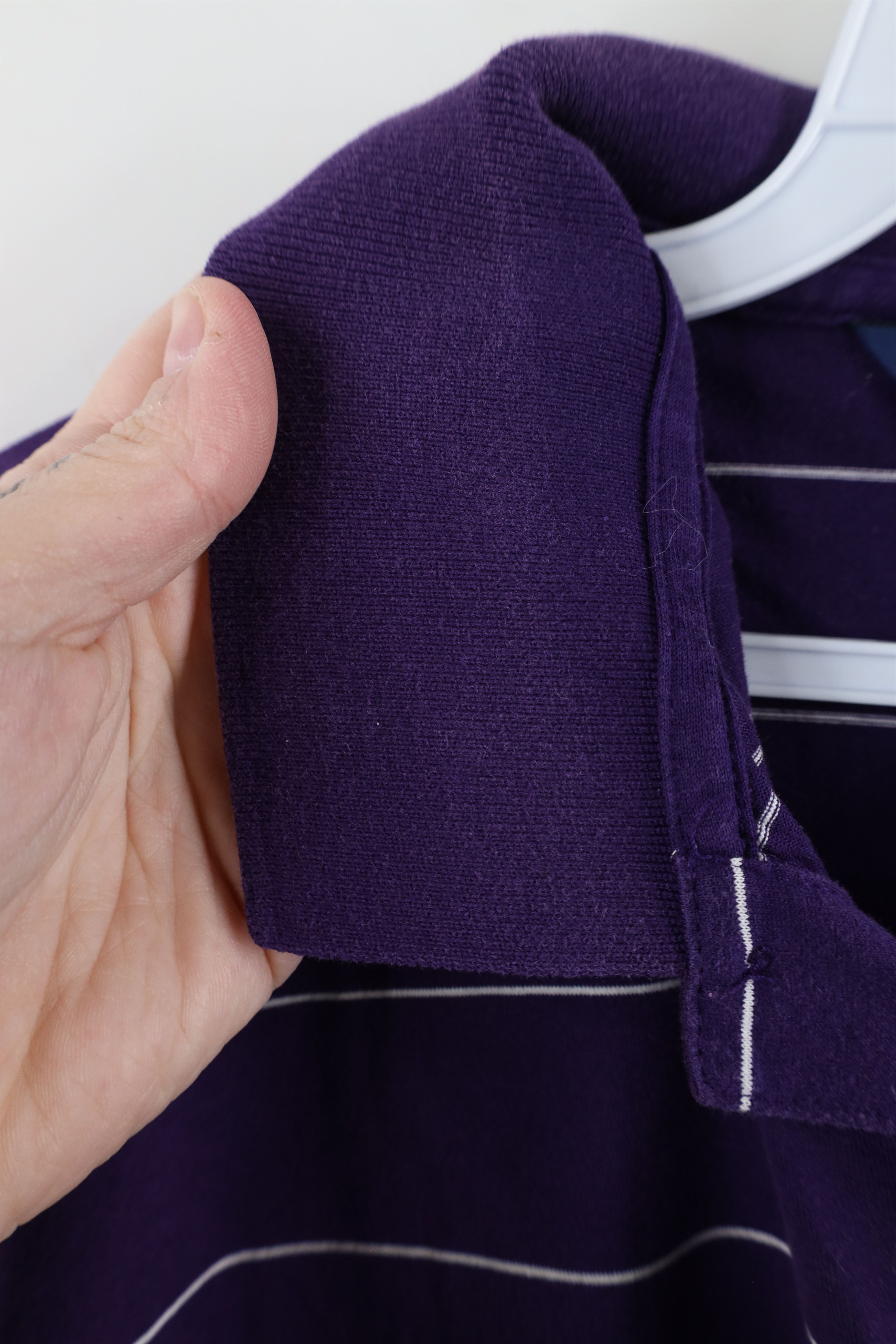 Ralph Lauren Vintage Polo Golf Ralph Lauren Striped Polo Shirt Purple Size US L / EU 52-54 / 3 - 8 Thumbnail