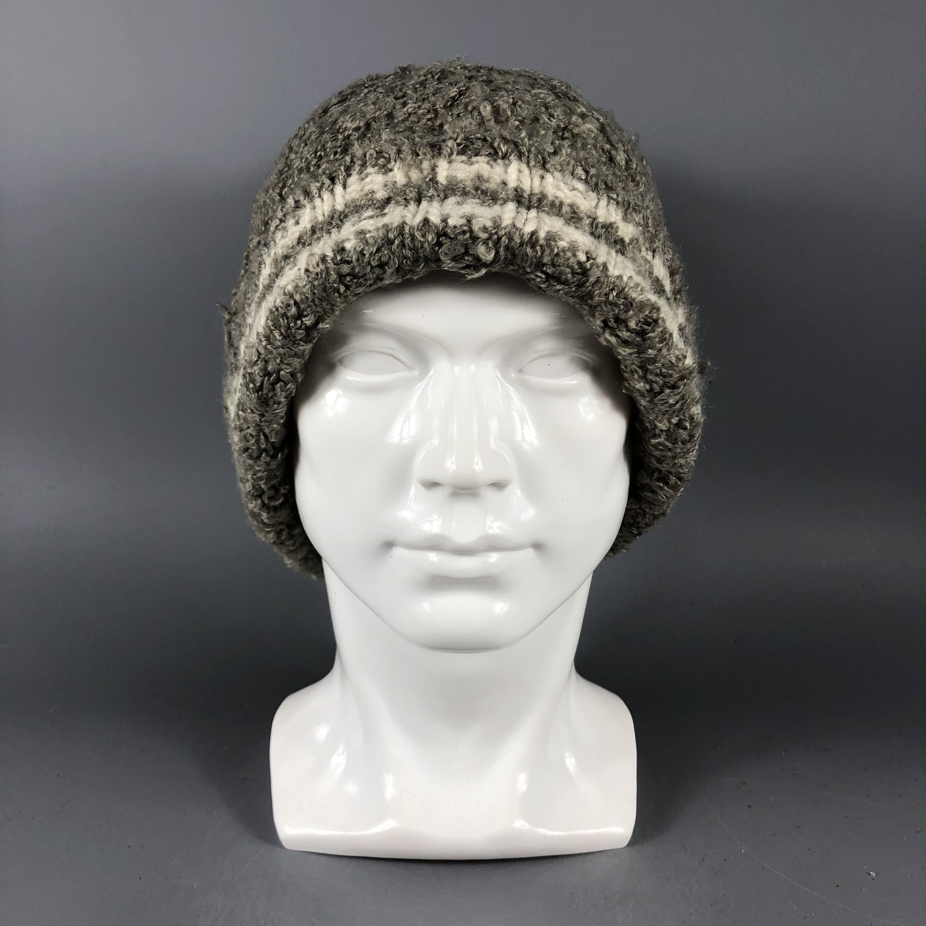 Vintage Vintage Crochet Knit Beanie Snow Hat Snow Cap -D849 Size ONE SIZE - 7 Thumbnail