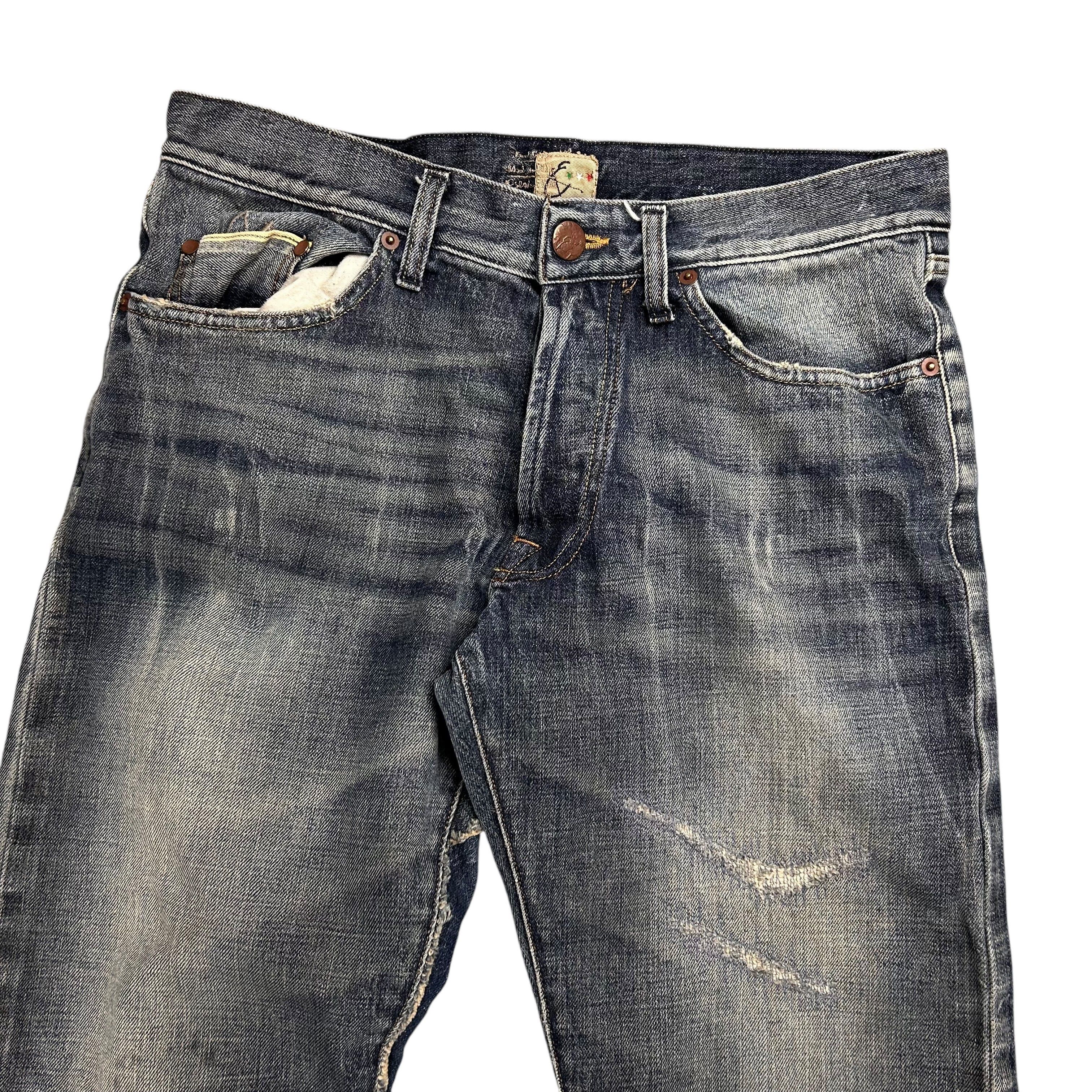 Energie Energie Selvedge Denim Regular Straight Jeans Patch W33L36 Size US 33 - 3 Thumbnail