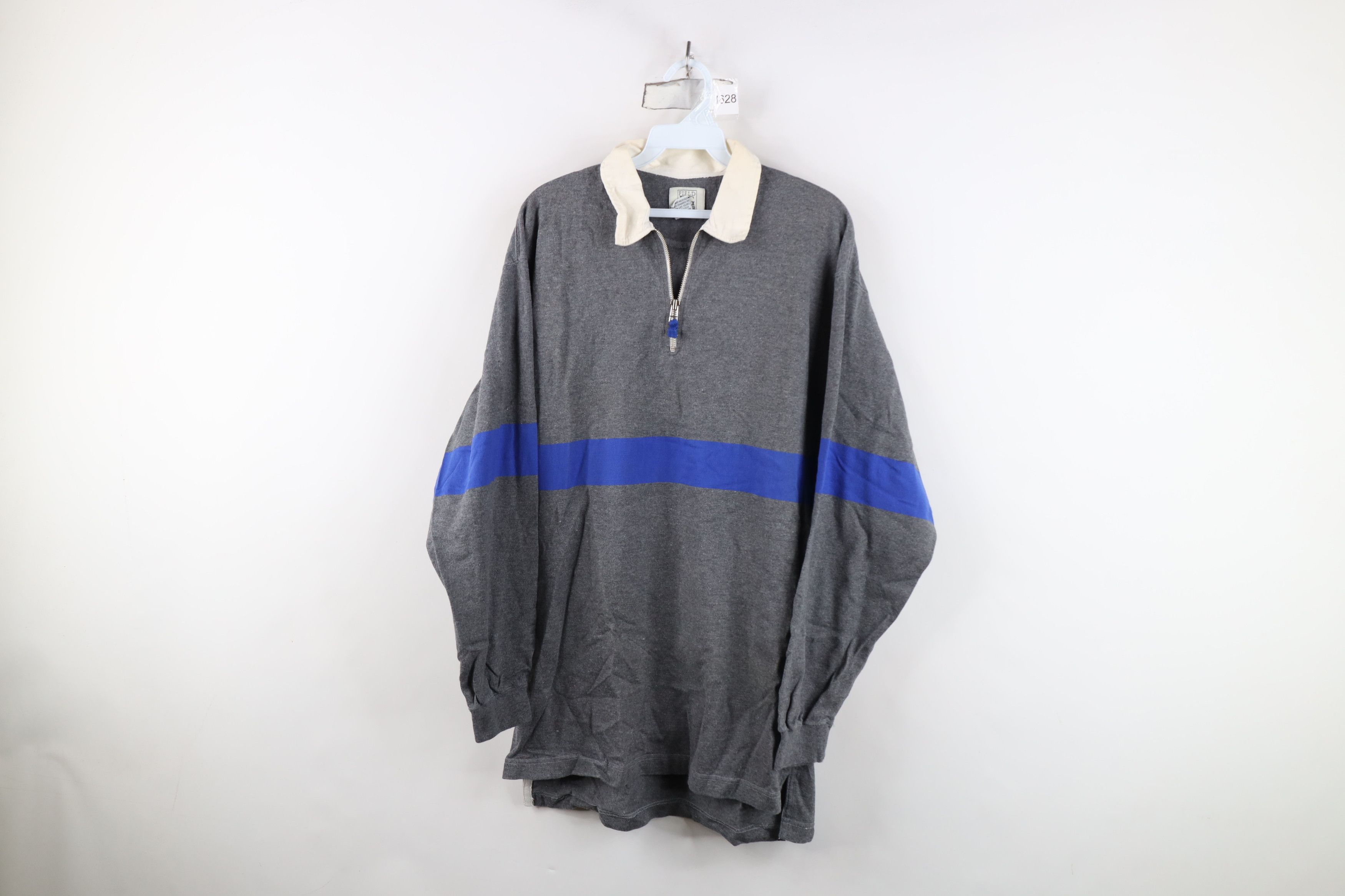 Vintage Vintage 90s Streetwear Block Half Zip Long Sleeve Rugby Polo Size US M / EU 48-50 / 2 - 1 Thumbnail