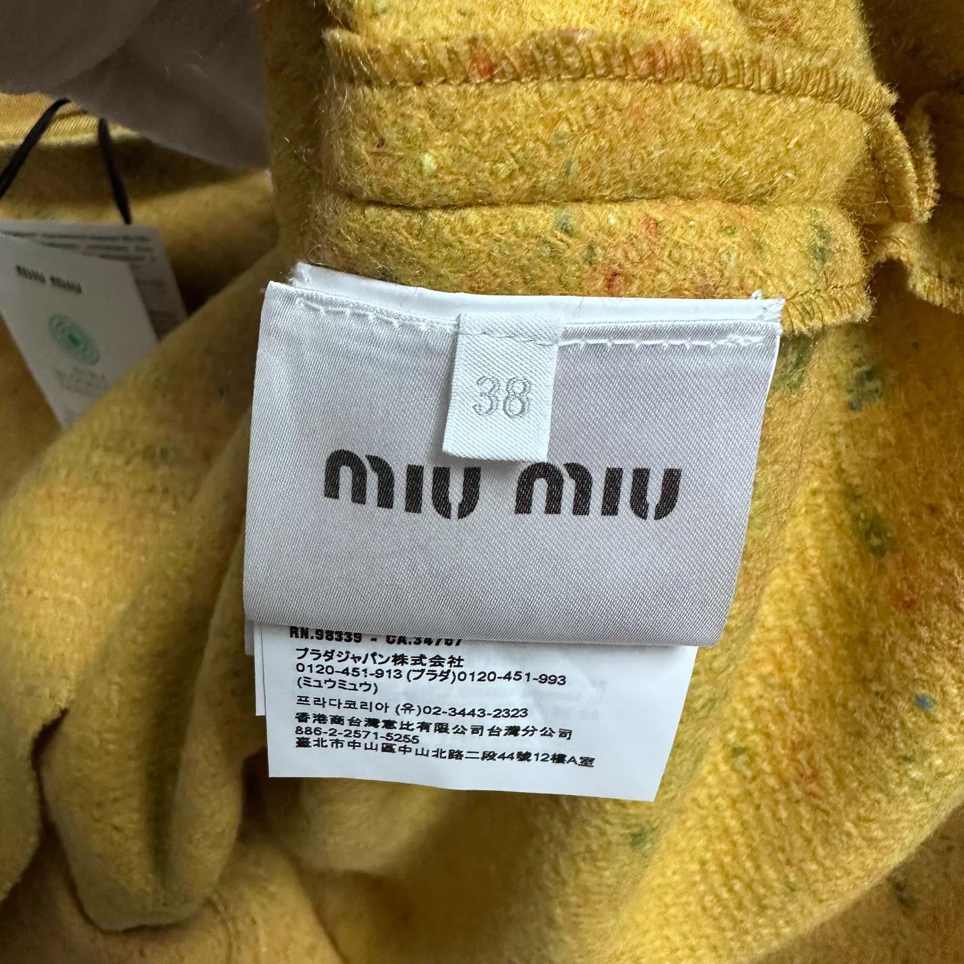 Miu Miu MIU MIU 25FW Yellow Pencil Skirt Size 38 Side Zip Size 26" / US 2 / IT 38 - 6 Thumbnail
