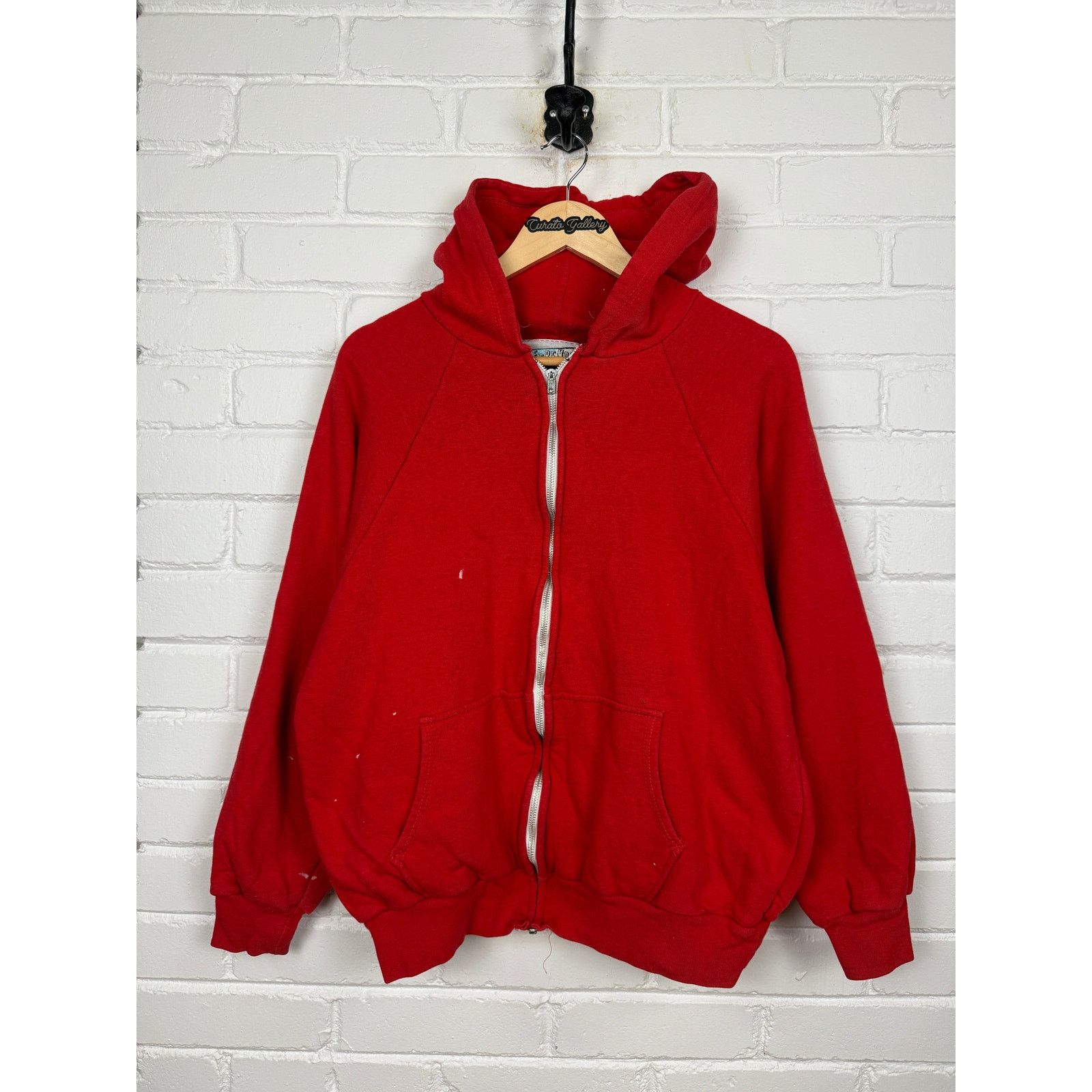 Vintage Vintage 80s Lifetrends Thermal Lined Blank Full Zip L Red Size US L / EU 52-54 / 3 - 1 Thumbnail