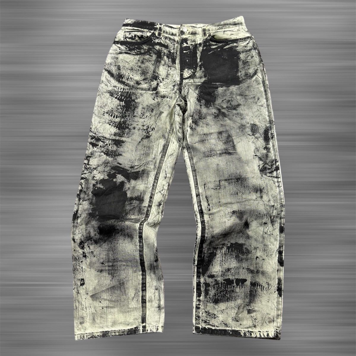 Stussy Waxed Print Baggy Jeans