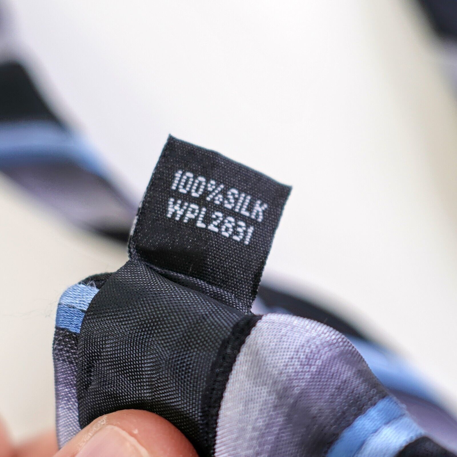 Designer Paul Dione Black Blue Gray Striped Woven Silk Tie Size ONE SIZE - 5 Thumbnail