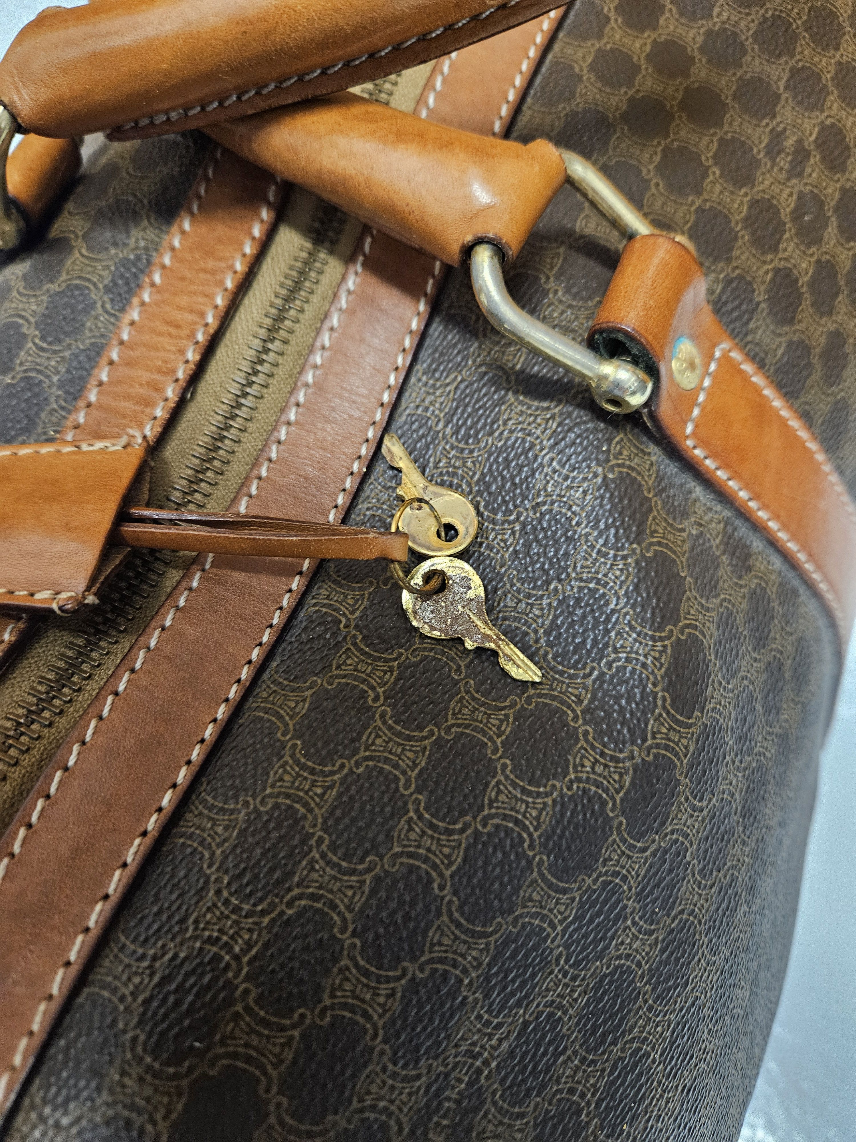 Celine Vintage 90s Celine macadam monogram boston bag Size ONE SIZE - 20 Thumbnail