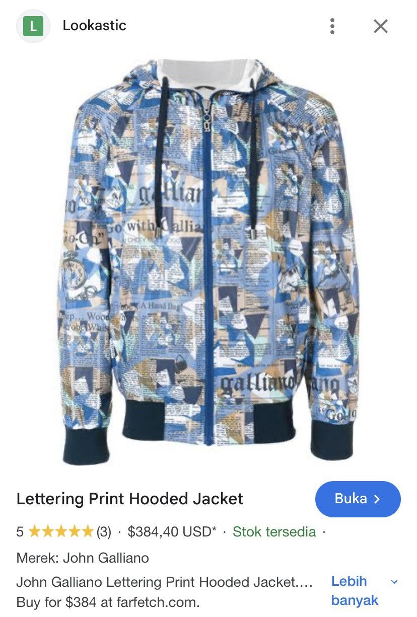 John Galliano RARE❤️‍🔥 John Galliano Lettering Print Hooded Jacket Size US M / EU 48-50 / 2 - 2 Thumbnail