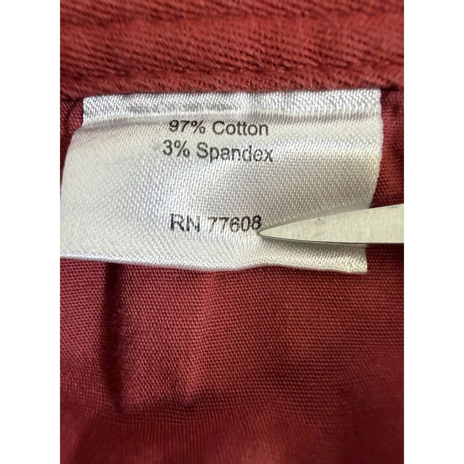 Vintage J. Peterman Women’s Wide-Leg Ankle Pants Brick Red 27” Inseam Cotton Blend Plus Size 18 Office Career Size 40" / US 18 - 7 Thumbnail