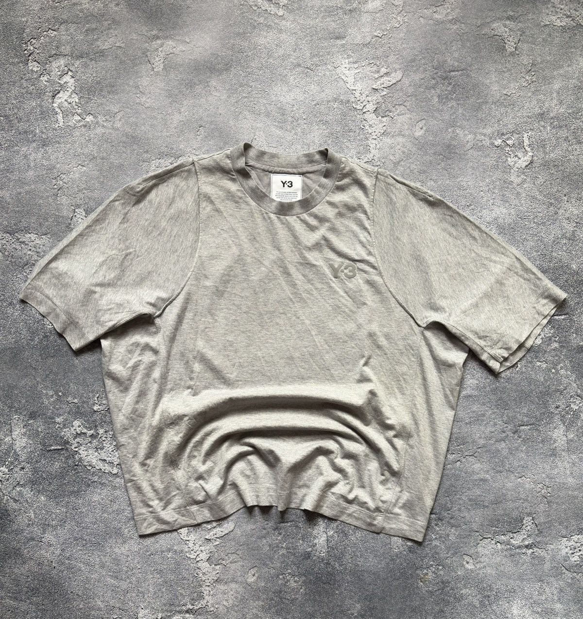 Y-3 Adidas Y-3 Yohji Yamamoto Logo Oversized Gray T-Shirt Size M Size M / US 6-8 / IT 42-44 - 1 Thumbnail