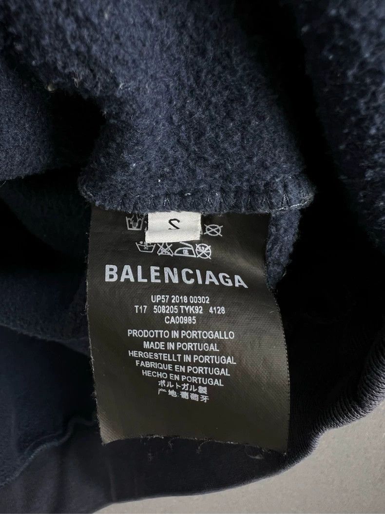 Balenciaga Balenciaga Navy Blue Coke Waves Hoodie Size US S / EU 44-46 / 1 - 5 Thumbnail