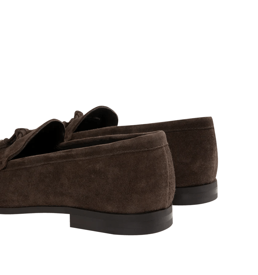 o1h1sh11225 Priscilla Suede Shoe in Ebony/Brown