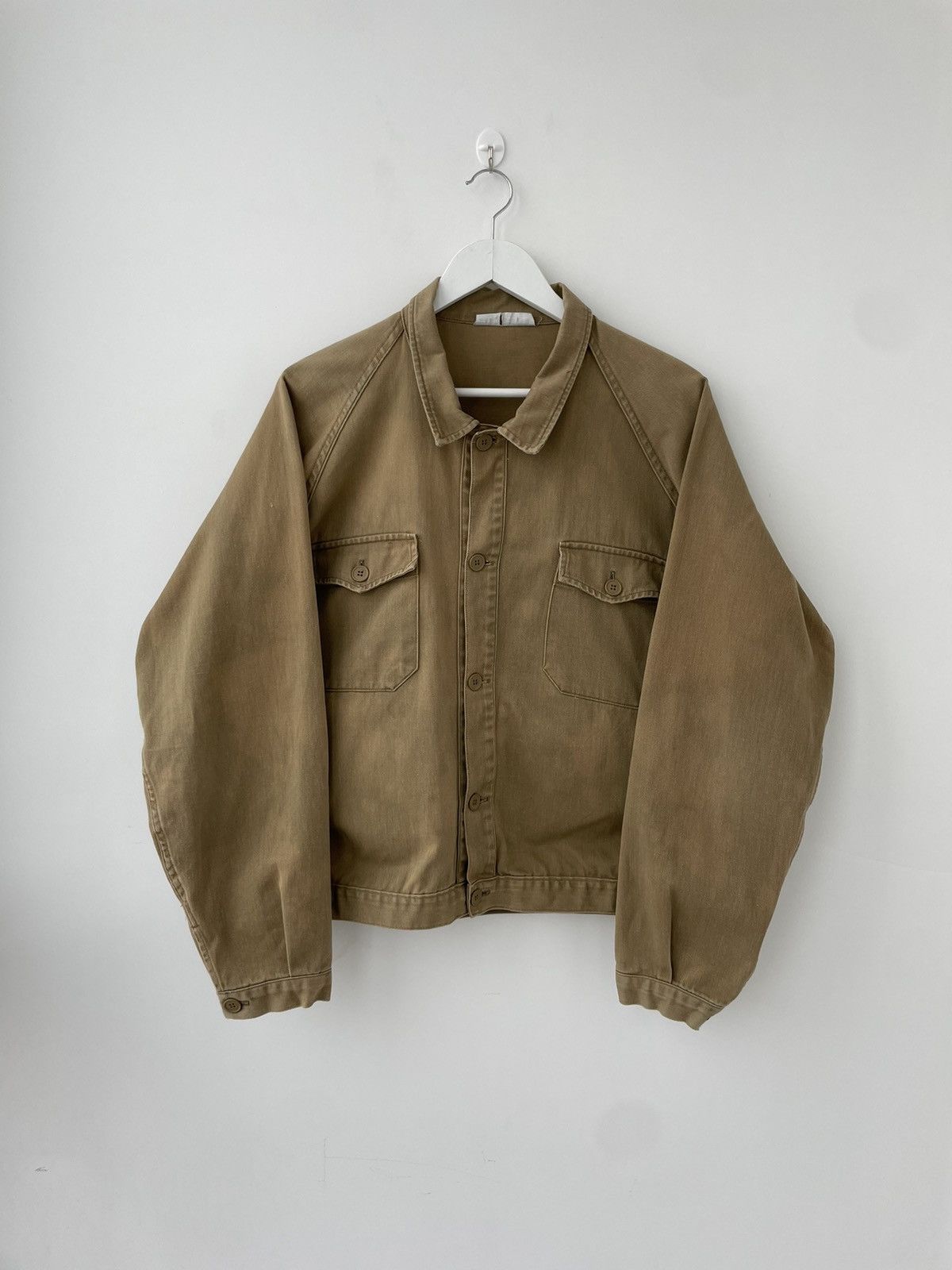 1960-70’s French Cotton 2 Pockets Cyclist Work Chore Jacket