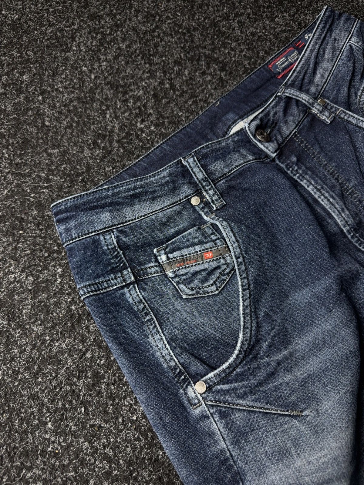 Diesel Luxury Diesel Fayza Vintage Blue Relaxed Tapered Jeans Size 25" / US 0 / IT 36 - 9 Thumbnail