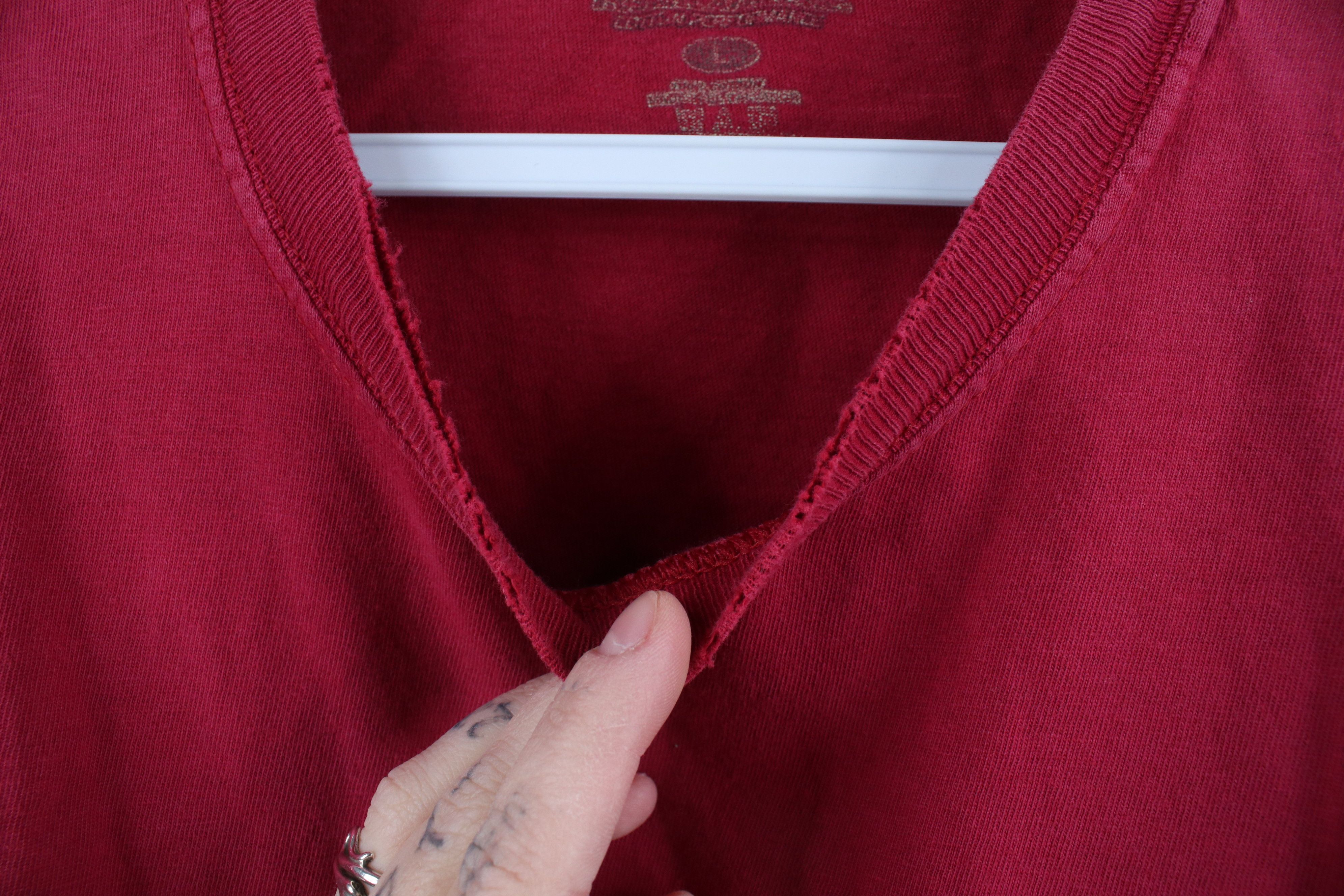 Russell Athletic × Vintage Vintage Russell Athletic Blank Pocket T-Shirt Red Cotton Size US L / EU 52-54 / 3 - 7 Thumbnail
