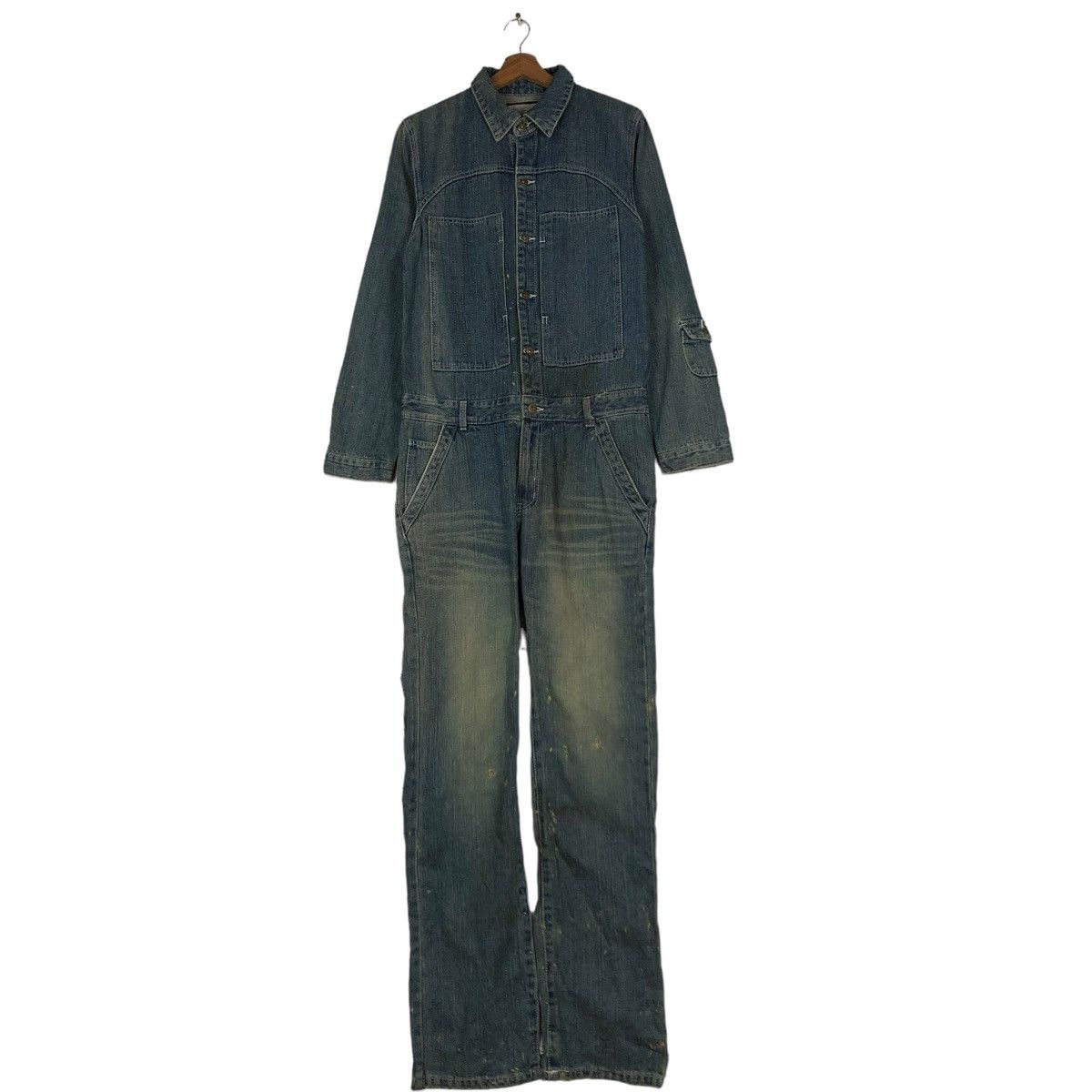 Blue Blue Japan 🔥VINTAGE DENIM WORK COVERALL BLUE BLUE JAPAN SISOKO Size US 34 / EU 50 - 1 Thumbnail