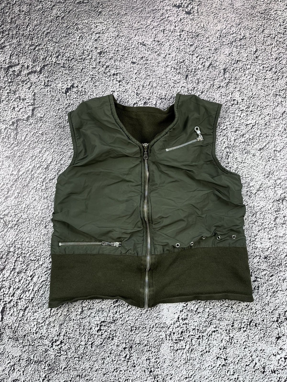 Japanese Brand Tech-Military Fleece Nylon Vest Archive Inspired Gorpcore Size M / US 6-8 / IT 42-44 - 1 Thumbnail