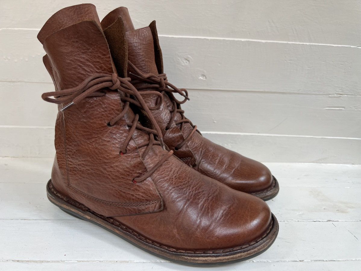 Trippen TRIPPEN Rectangle f Brown Leather Boots Size US 7 / IT 37 - 1 Thumbnail