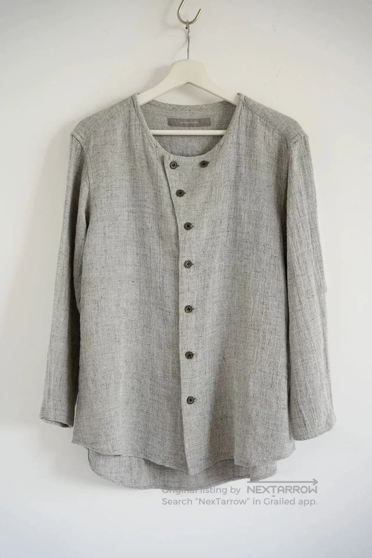 Japanese Brand gray linen button. Size US S / EU 44-46 / 1 - 1 Thumbnail
