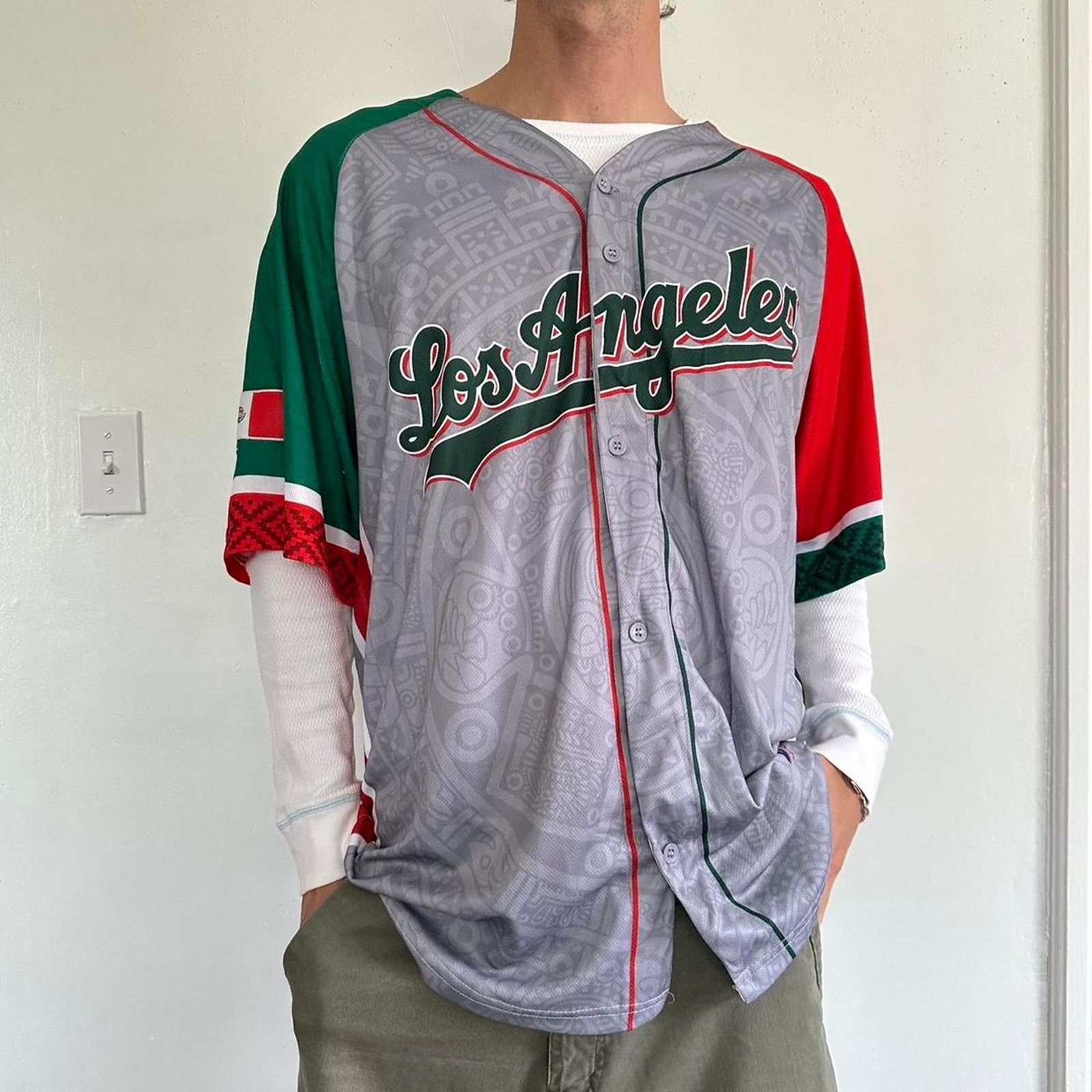 MLB Los Angeles Dodgers 2022 Heritage Baseball SGA Mexico Jersey Size US XL / EU 56 / 4 - 7 Thumbnail