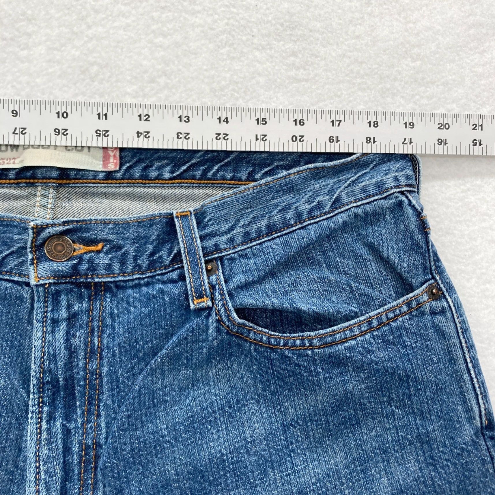 Levi's Levi's 527 Jeans Mens 38x32 Low Rise Bootcut Medium Wash Blue Denim Grunge Y2K Size US 38 / EU 54 - 7 Thumbnail