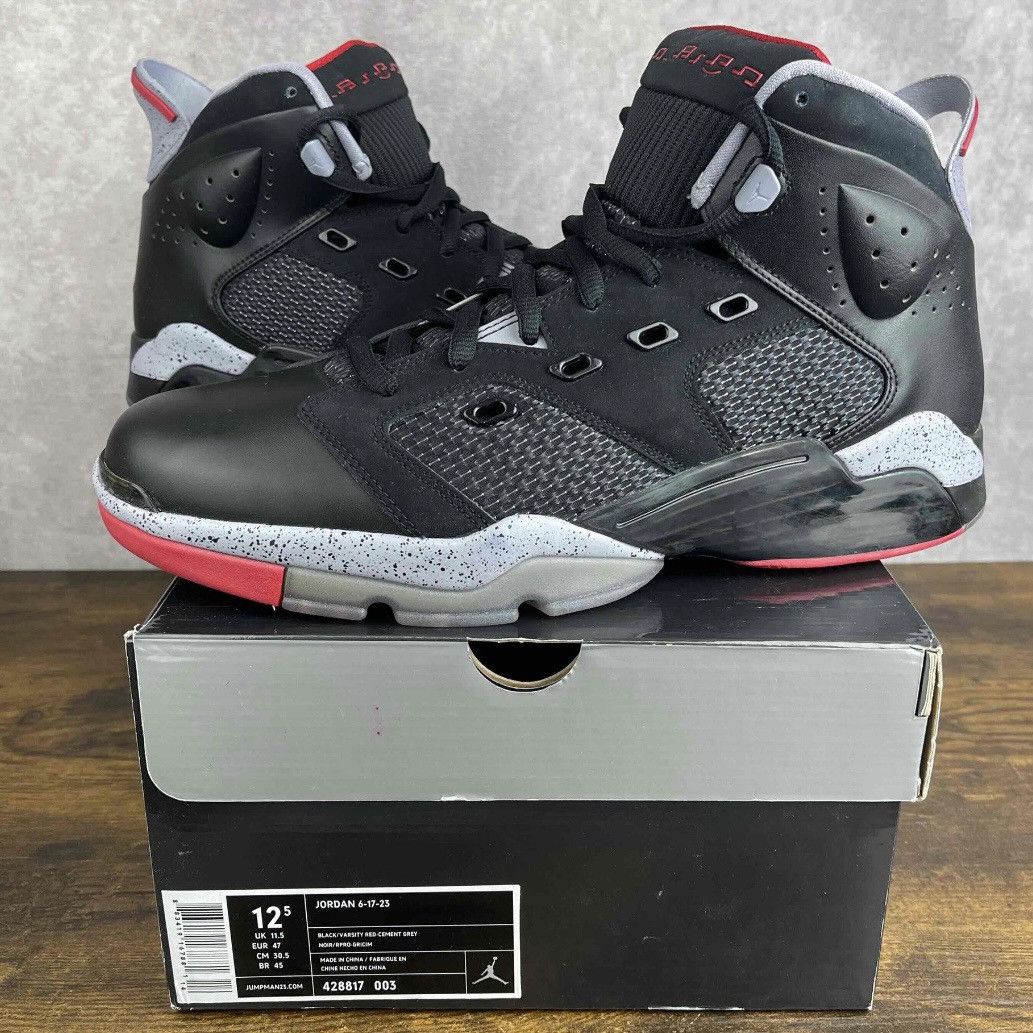 Jordan Brand NEW Jordan 6-17-23 Black Cement 428817-003 Men’s OG Rare MJ Size US 12.5 / EU 45-46 - 2 Thumbnail