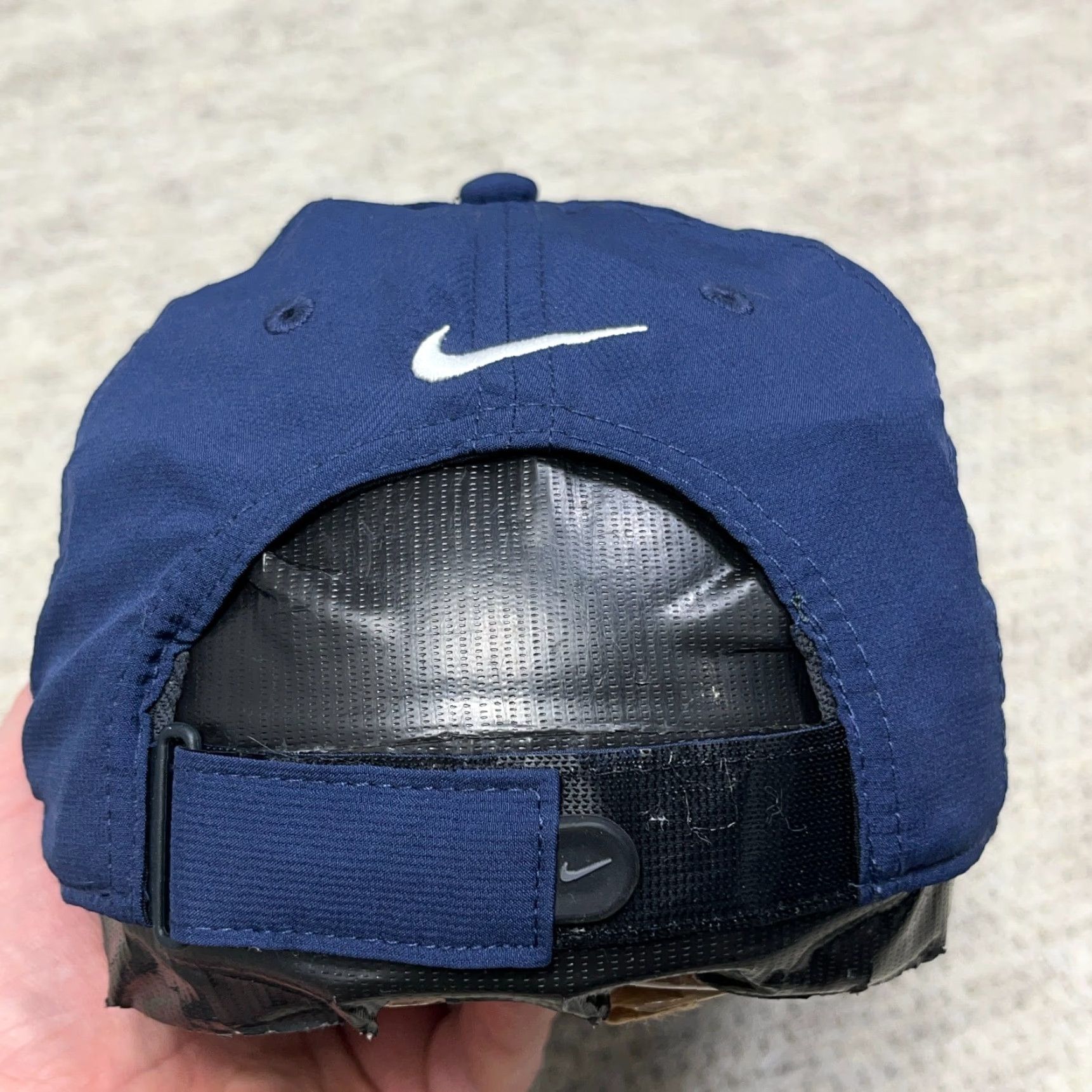 Nike Nike Dri-Fit Hat Cap Blue Strap Back Performance Legacy91 Golf Mens Swoosh M22 Size ONE SIZE - 4 Thumbnail