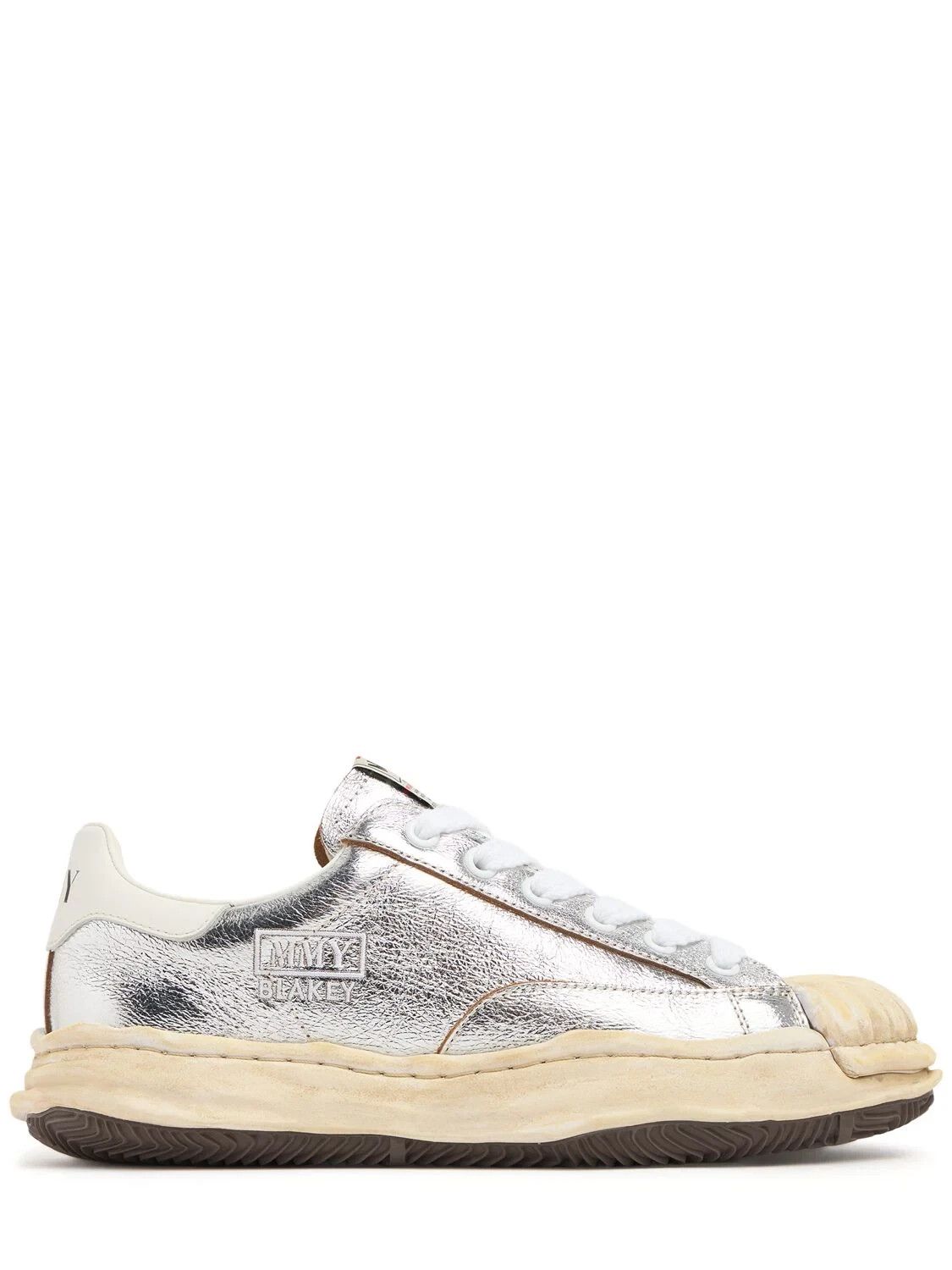 Mihara Yasuhiro Blakey Silver Leather Sneakers New & Auth