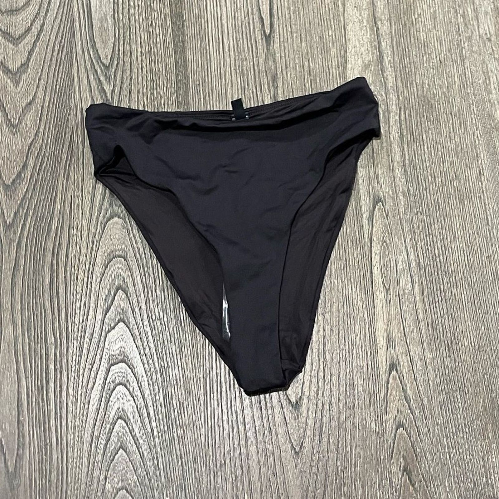 SKIMS NWT Skims Signature Swim Mid Waist High-Cut Lined Onyx Sz S Size ONE SIZE - 1 Thumbnail