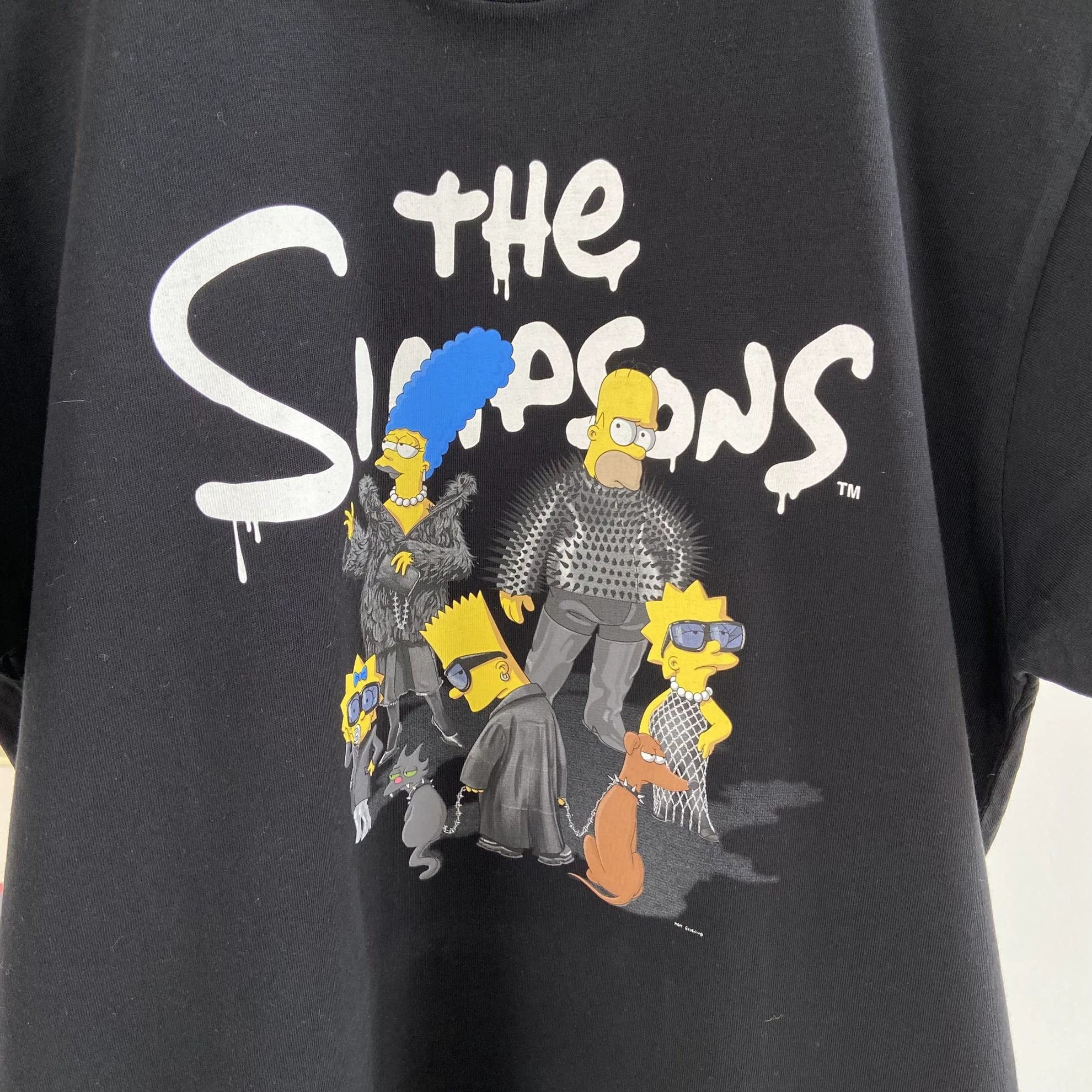 Balenciaga Balenciaga x The Simpsons Black Printed T-Shirt 10Y Size XXS / US 00 / IT 34 - 5 Thumbnail